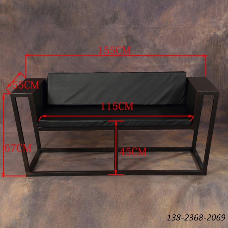 鐵藝沙發，福州定做卡座，復古卡座沙發